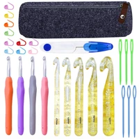 nonvor crochet hooks set knitting kit needles stitche craft case wool crocheted set embroidery knitting weaving sewing tools diy