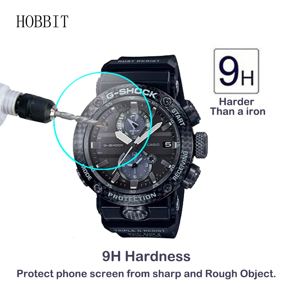 2 упаковки прозрачное HD стекло с защитой от царапин для часов Casio GWR-B1000-1APR Watch 0 3 мм