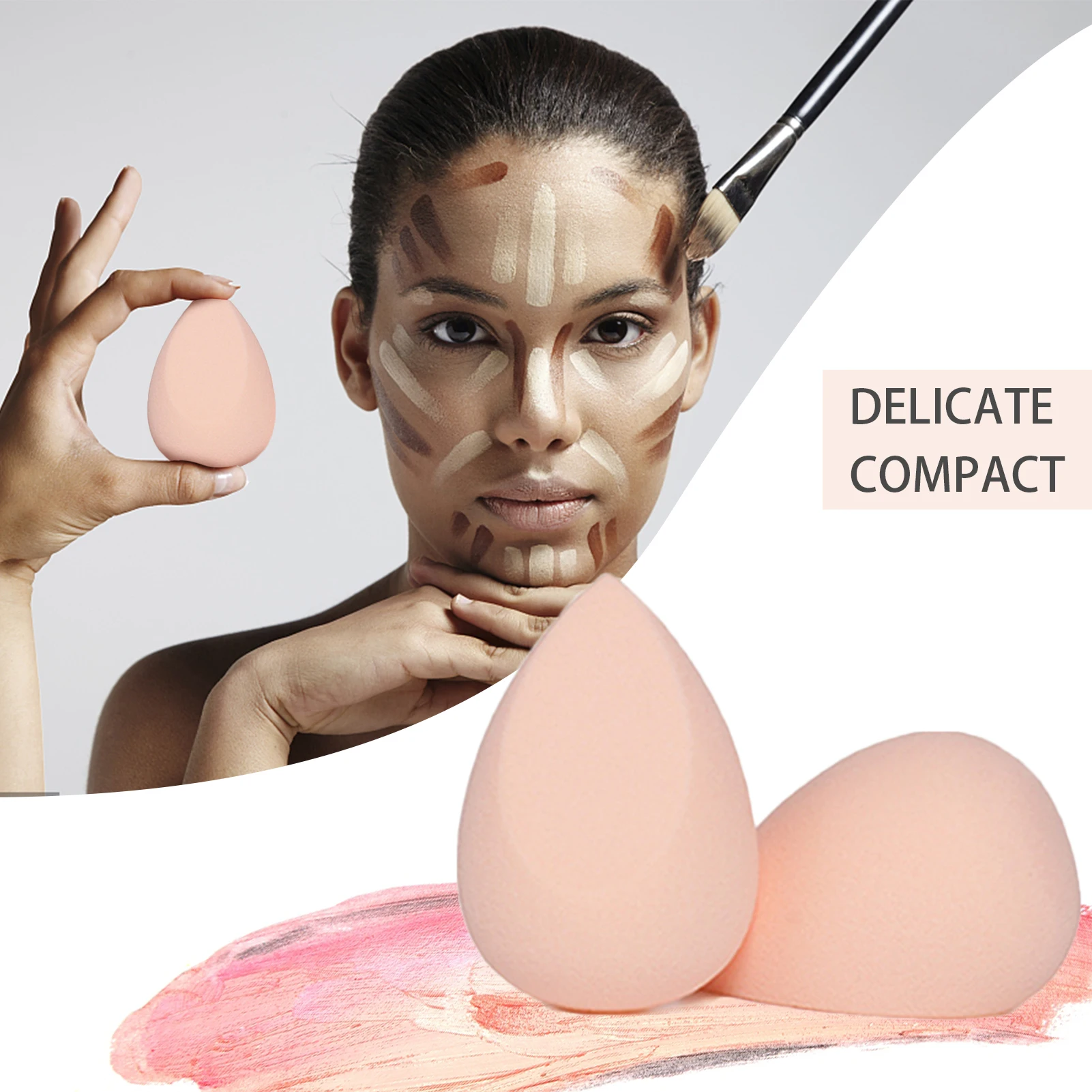 2 шт. профессиональный косметический слойка макияж губка Мокрый Сухой яйцо и