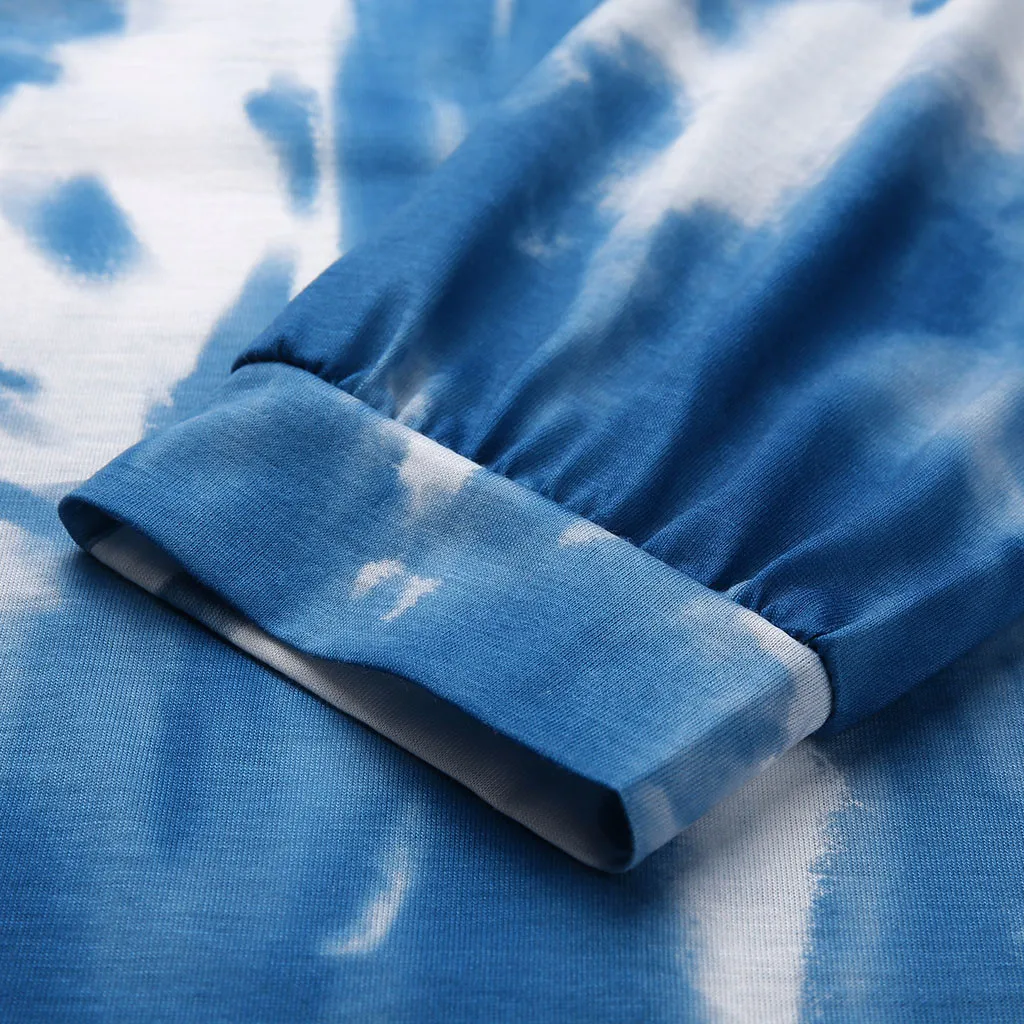 Модные толстовки женские повседневные с принтом в виде галстука красителя