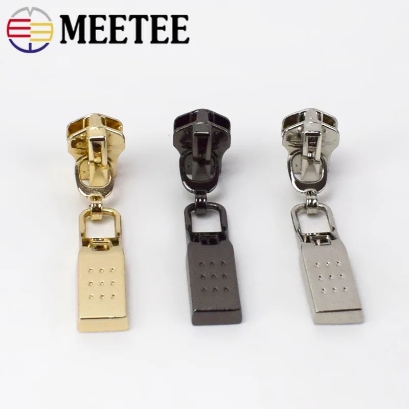 10 шт. Meetee 5 # насадка-слайдер из сплава на молнии для металлических молний шитья