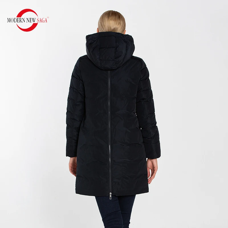 MODERN NEW SAGA Куртка Зимняя Женская Стеганое Пальто Женское Зимнее Парка Хлопковое