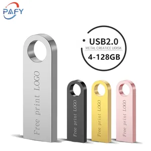 10 pcs free custom logo usb flash drive 16gb pen drive 64 gb usb stick 8gb metal 128 gb flash drive 32gb flash memory pendrive free global shipping