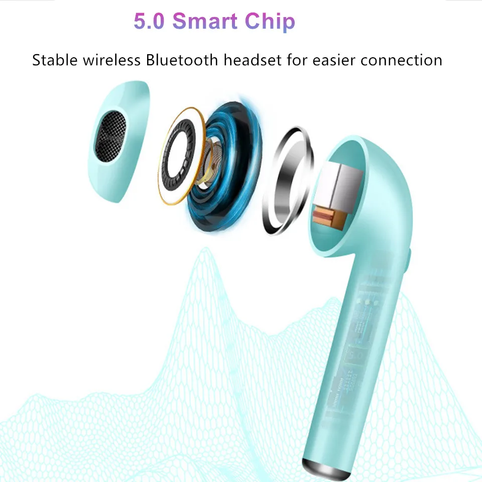 TWS наушники i16 с поддержкой Bluetooth 5 0 сенсорные беспроводные вкладыши матовые