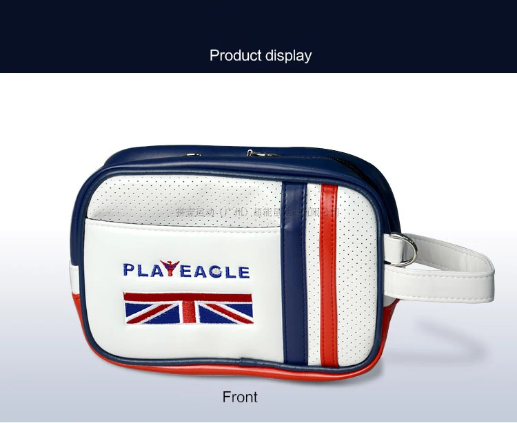 PLAYEAGLE Unisex Golf Pouch Bag Handbag PU Matreial Larger Capacity Mini Golf Bag With Zipper For Men Women