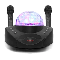 disco light portable ktv loud sound mixer amplifier karaoke system speaker musical instrument with wireless mic disco light