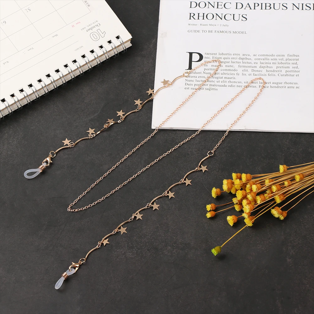 Модные очки для чтения со звездами и луной цепочка очков металлическая модные