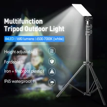 XANES 84*LEDs 1680LM Adjustable LED Floodlight Desk Floor Lamp Portable Camping Lantern Working Light Stand Outdoor Lighting