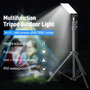 xanes 84leds 1680lm adjustable led floodlight desk floor lamp portable camping lantern working light stand outdoor lighting free global shipping