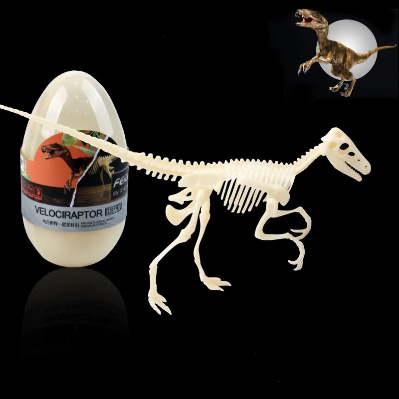 

3D Fossil Egg Skeleton Dinosaur Animal Model DIY Ancient Creatures Educational Intelligent Interactive Toy for Children Gifts