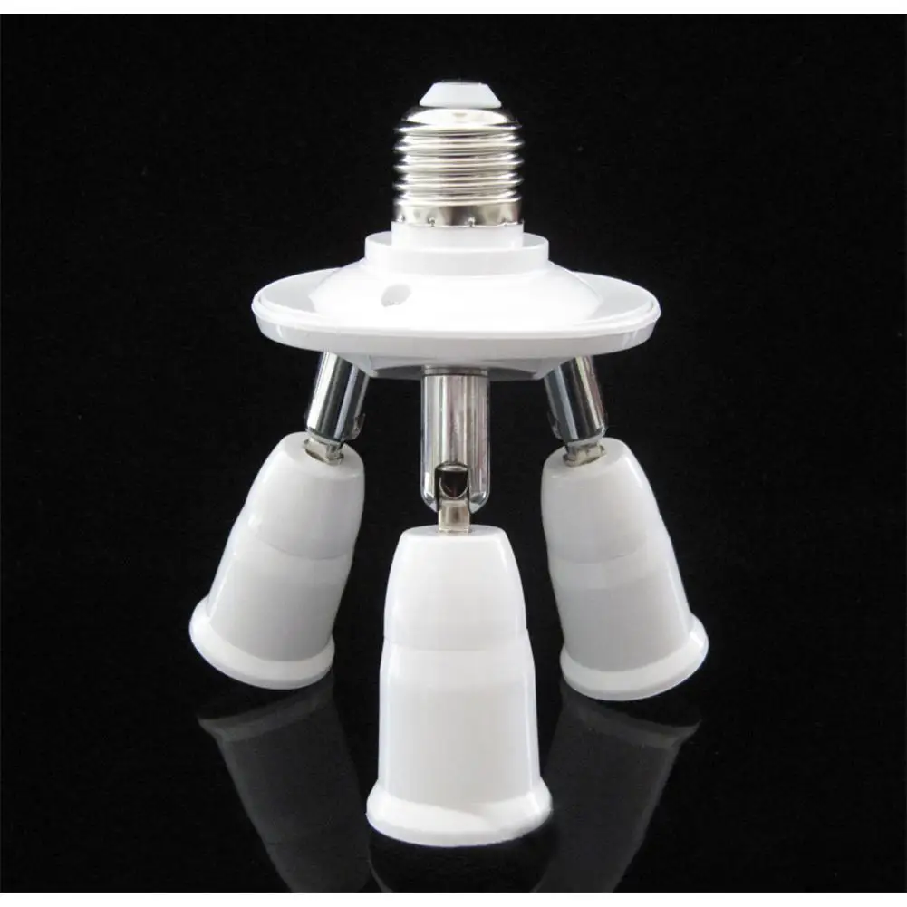 3 в 1 E27 База гнездо Splitter светодиодный светильник лампа переходник патрон