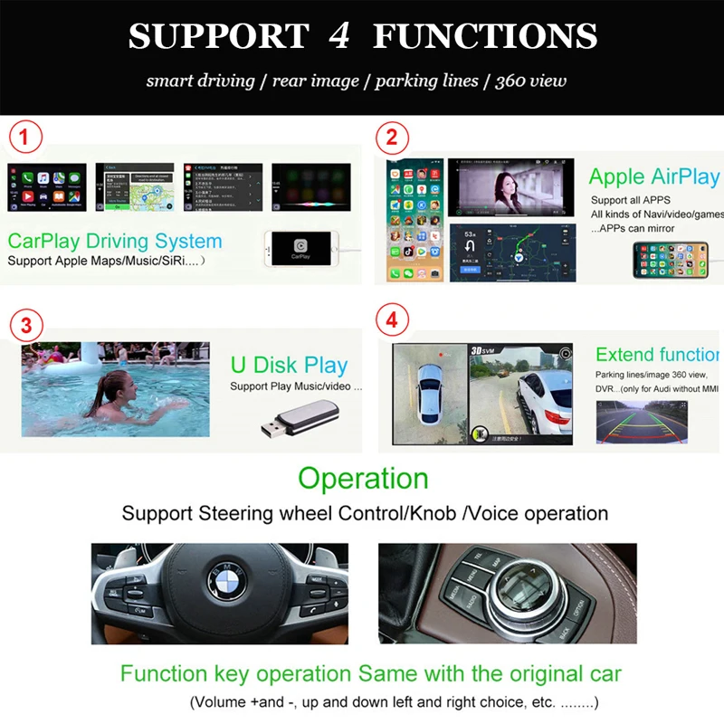 Модуль интерфейса камеры заднего хода для BMW 1 серии с NBT системой 6 5 ''экран Carplay