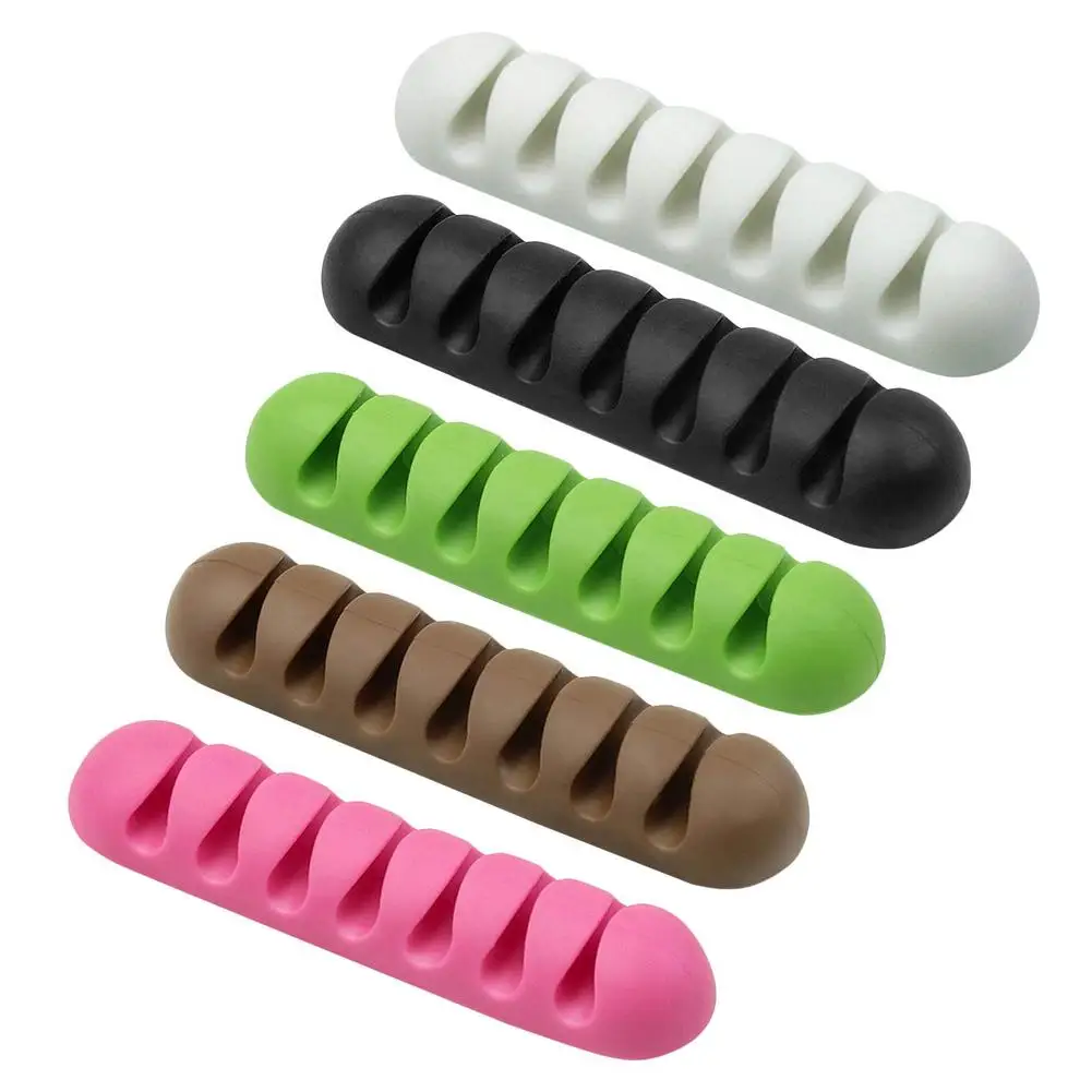 

Cable Holder Silicone Cable Organizer USB Winder Desktop Tidy Management Clips Holder For Mouse Keyboard Earphone Headset