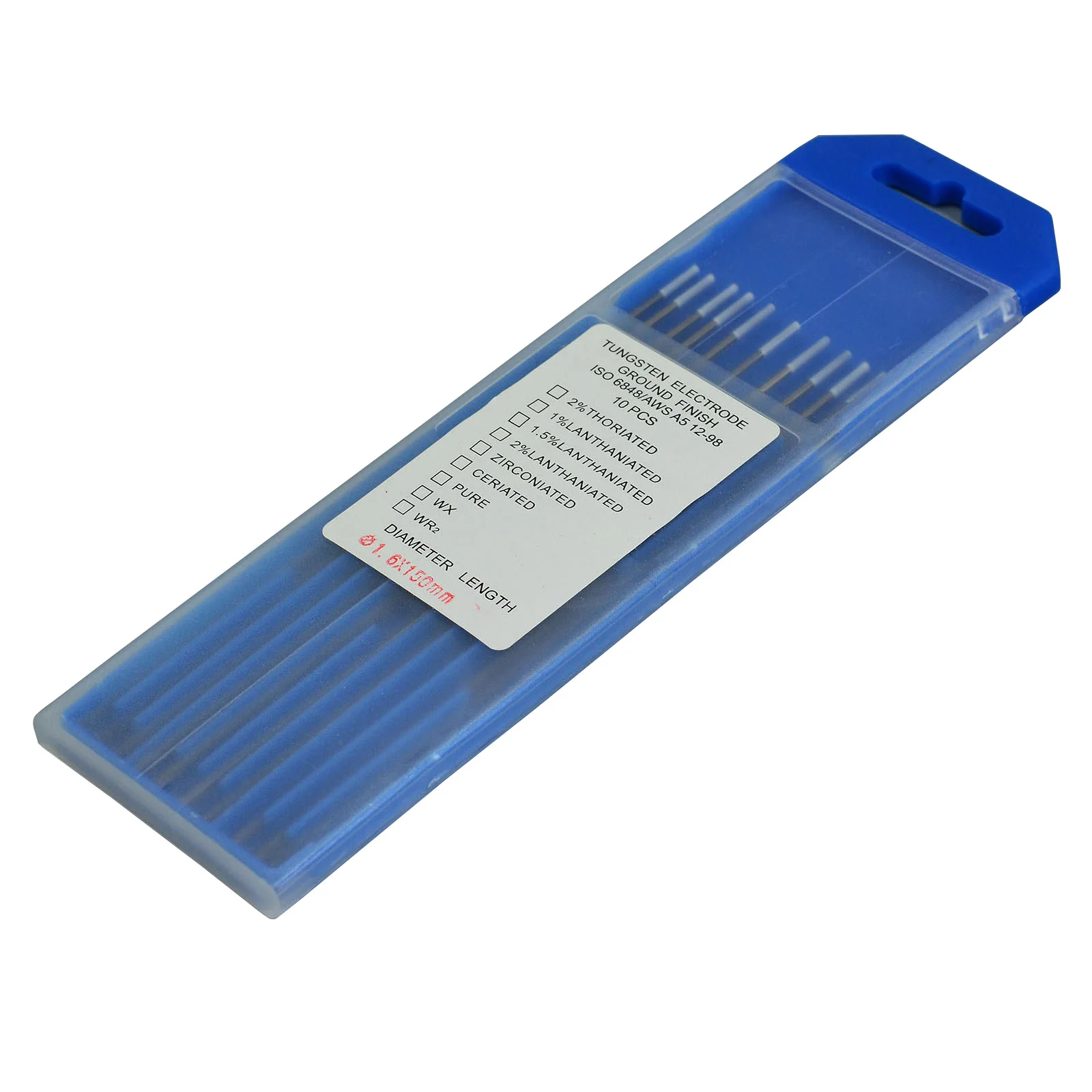10 шт. прут вольфрамовый электрод WZ8 белый сварочный аппарат Tig 0.8% * 6 дюймов (1/16x1