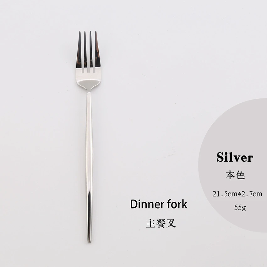 High Quality Gold Cutlery Set Stainless Steel Portable Dinnerware Set Mirror Polishing Food Steak Fork Spoon Knife Chopstick 1pc - Цвет: 5