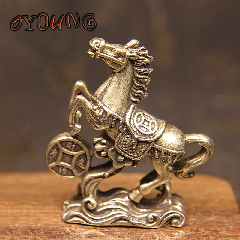 Латунная Статуэтка шаг на монеты статуэтка удачу фэн-шуй настольное украшение