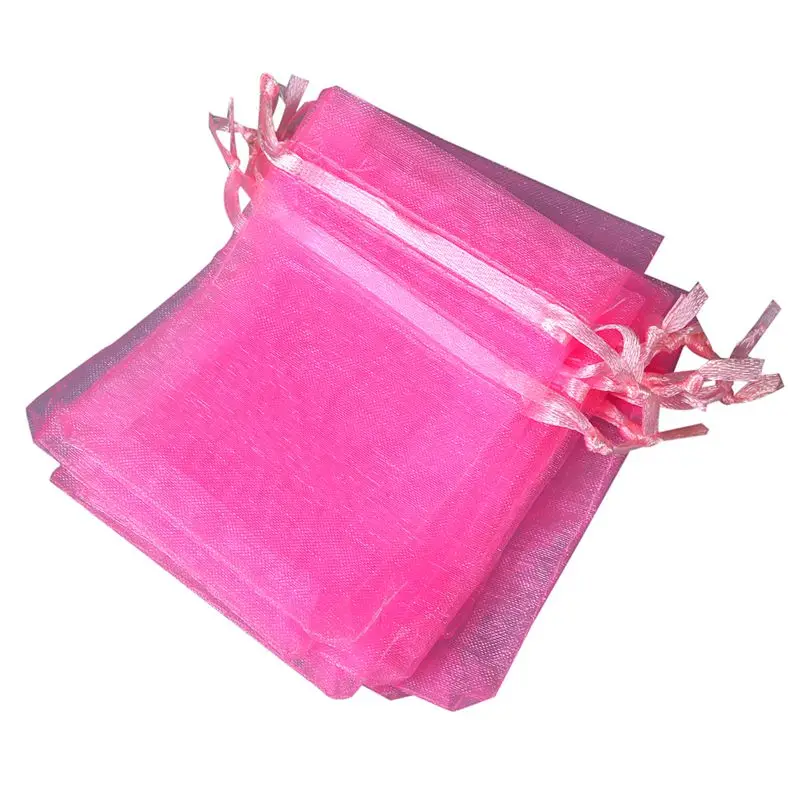 100 шт 7x9 см органза ювелирные изделия конфеты подарочные сумки Свадебные