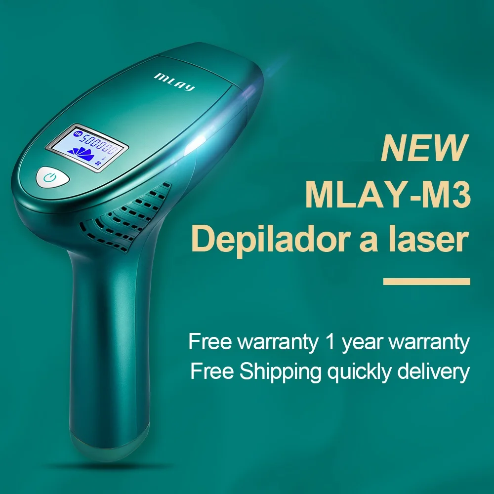 

2021 MLAY M3 Newest laser depilador a laser Laser hair removal laser Permanent hair removal device Face Body 3IN1500000 Flashes
