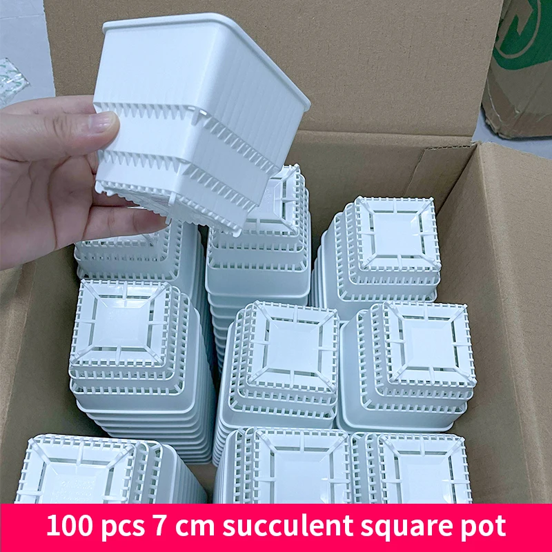 Wholesale Price 100 pcs 7 cm Succulents Pot Plastic Flower Pot Planter Container Seedlings Nursery Supplies