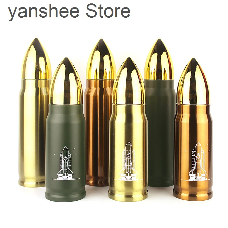 

350ml 500ml bullet thermos vacuum thermos military kettle coffee bottle warm cold rocket cup military beverage cup