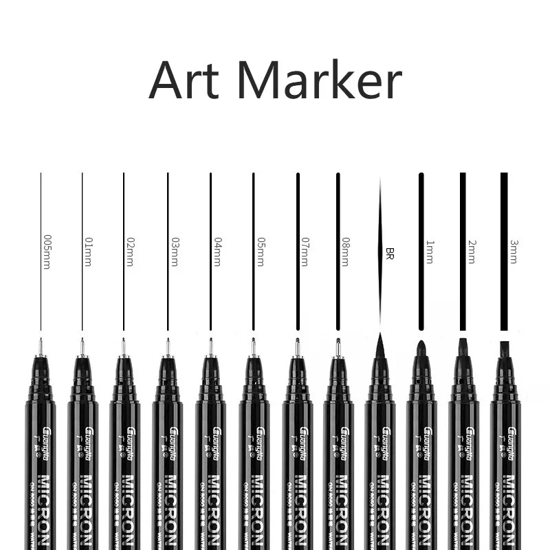 1 шт. пигментный лайнер Pigma Micron чернильный маркер ручка 0 05 2 3 4 5 6 8 разные