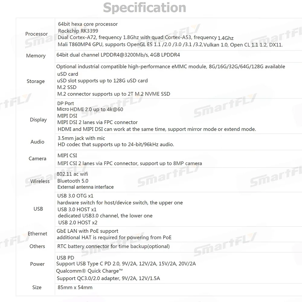 Компьютер ROCK PI 4C Rockchip RK3399 4 Гб LPDDR4 Mali T860MP4 SBC/одноплатный компьютер совместимый с