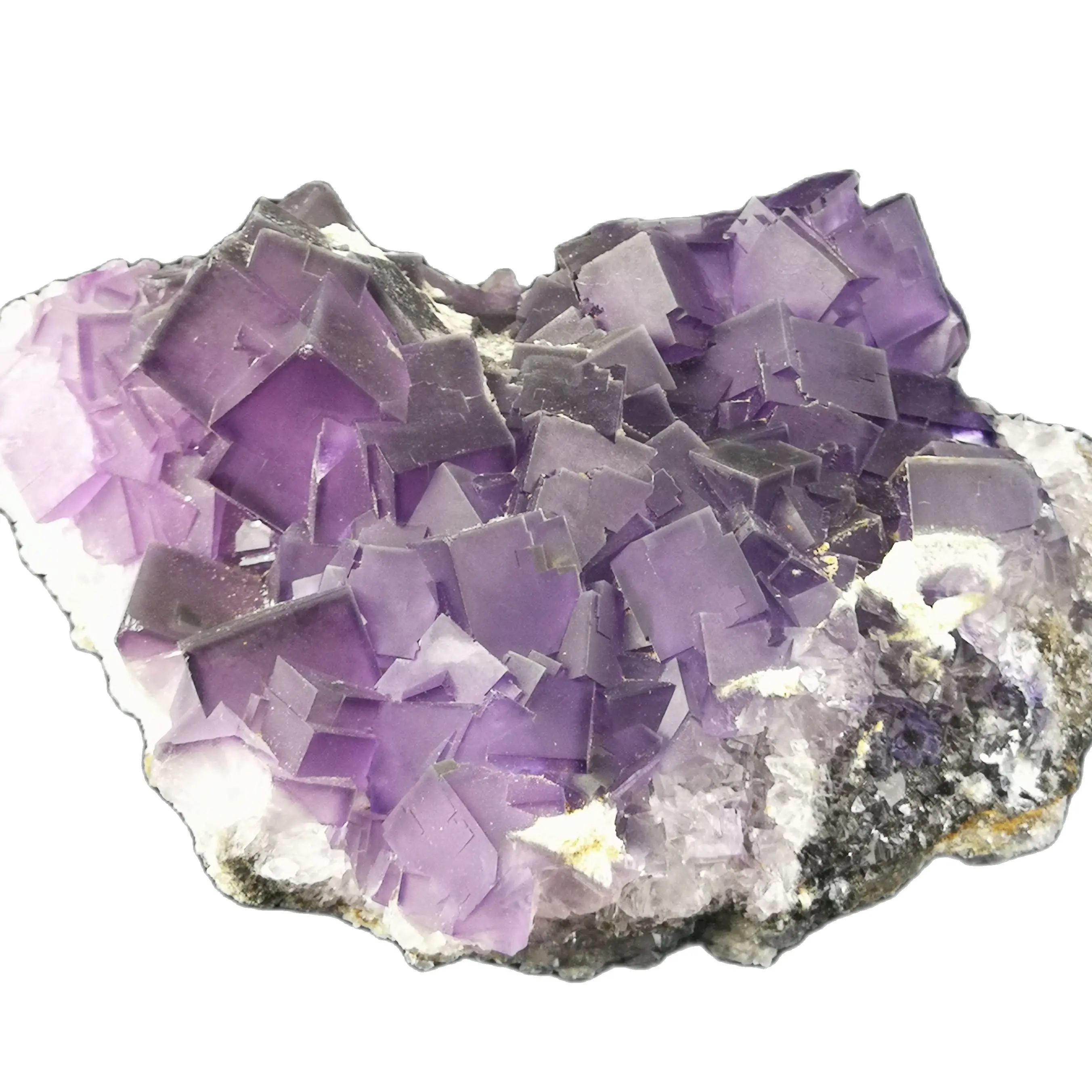 

274,0 натуральные фиолетовые квадратные образцы минералов флюорита, мебель и украшения