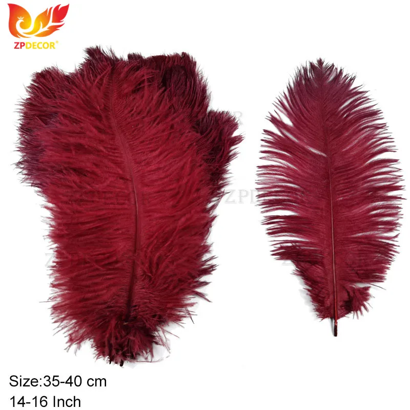 Страусиные перья ZPDECOR 35 40 см/14 16 дюймов для рукоделия товары свадебной вечеринки