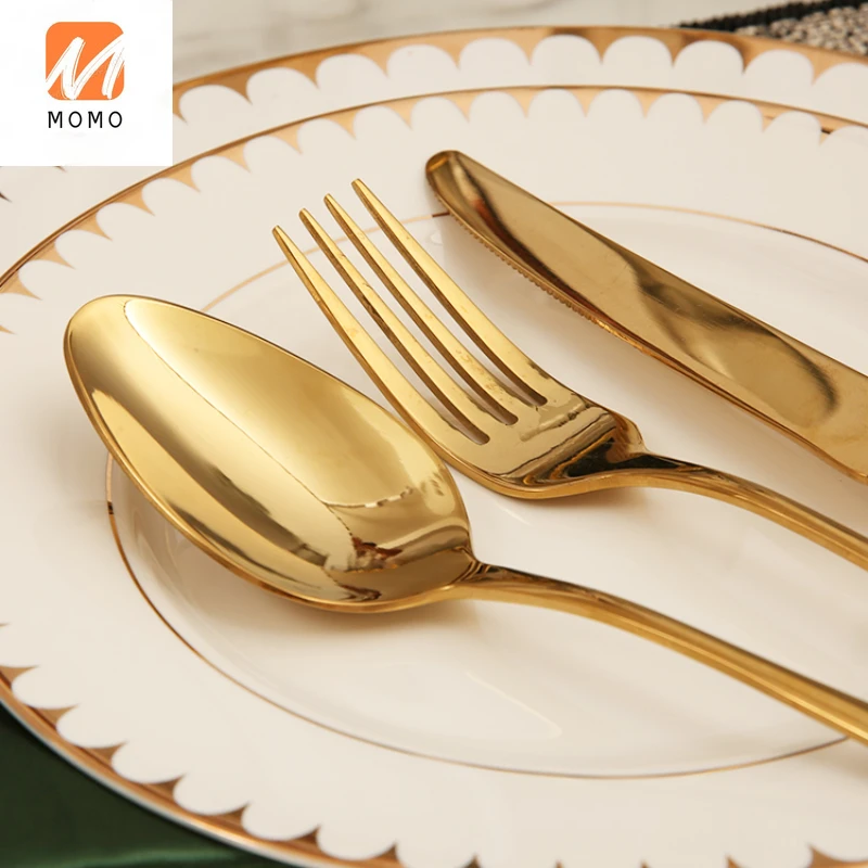 

Nordic Light Luxury Western Food Tableware Set Household European Style Showroom Steak Plate Western Cuisine Plate Fork New