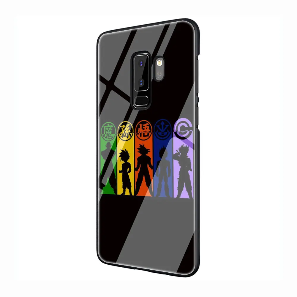 G6 Dragon Ball z Супер Братья Марио логотип закаленное Стекло TPU черный чехол для Galaxy S7 Edge S8 S9 S10 Plus, Note 8, 9, 10, A10 20 30 40 50 60 - Цвет: G6