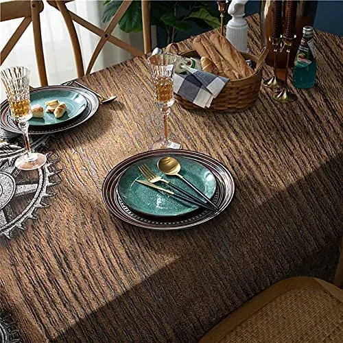 Деревянная скатерть в стиле ретро для внутреннего дворика и сада|Скатерти| |