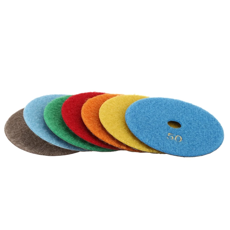 7 шт. алмазные сухие полировальные подложки 100 мм шлифовальный диск полировка