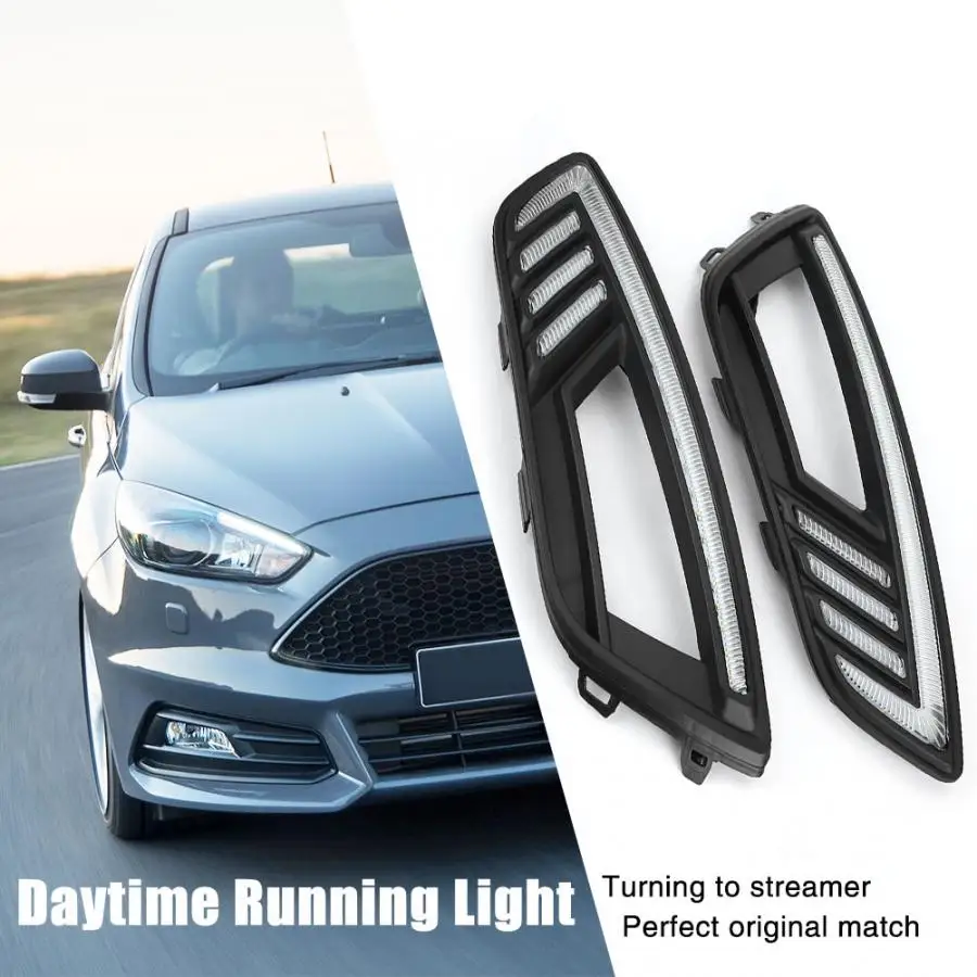 1 пара Автомобильные дневные ходовые огни сигнал поворота двухцветный DRL