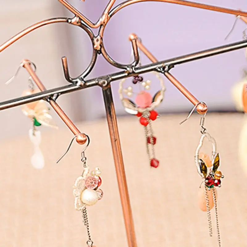 

Metal Ornament Display Tree Jewelry Organizer Stand Earrings Necklace Holder