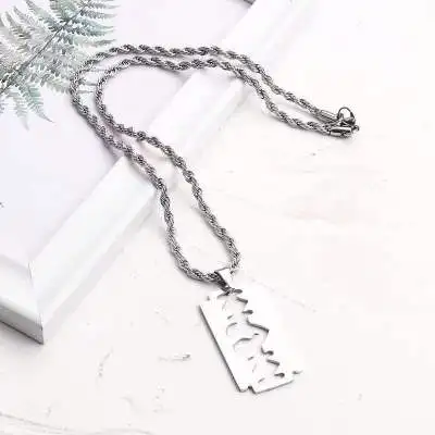 Twist chain 3 стиля полое панк лезвие разбитое сердце металлическая подвеска ожерелье Пара Веревка Цепь ожерелье аксессуары ювелирные изделия для женщин мужчин унисекс - Окраска металла: Twist chain