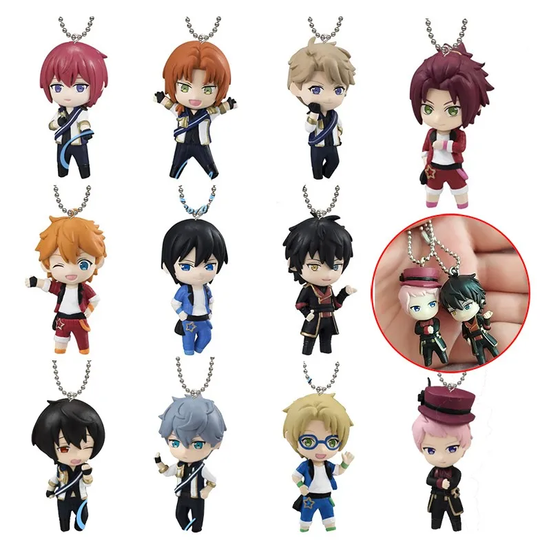 

Экшн-набор со звездами, строительные игрушки Akehoshi Subaru Hidaka Hokuto Yuuki Makoto Sakuma Ritsu Kawaii 4 см, кольцо для ключей, игрушка Pandent