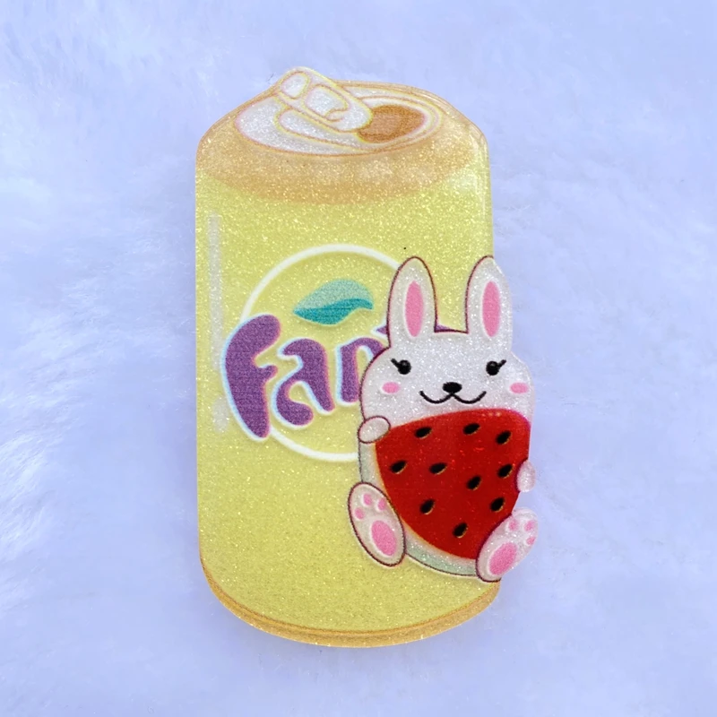 

20Pcs New Acrylic Mini Beverage Can Flatback Kawaii Cabochons DIY Scrapbook Hair Bows Center