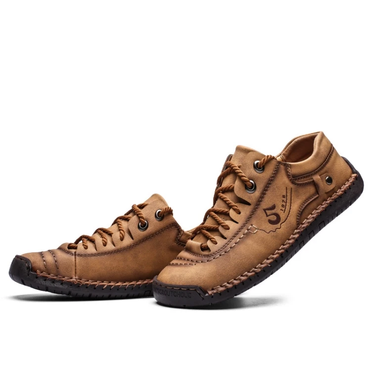 

England Luxury Leather Shoes Men Formal Dress Fashion Oxfords Spring Autumn New Low-cut Lace-up Non-slip Outdoor Mens Shoes