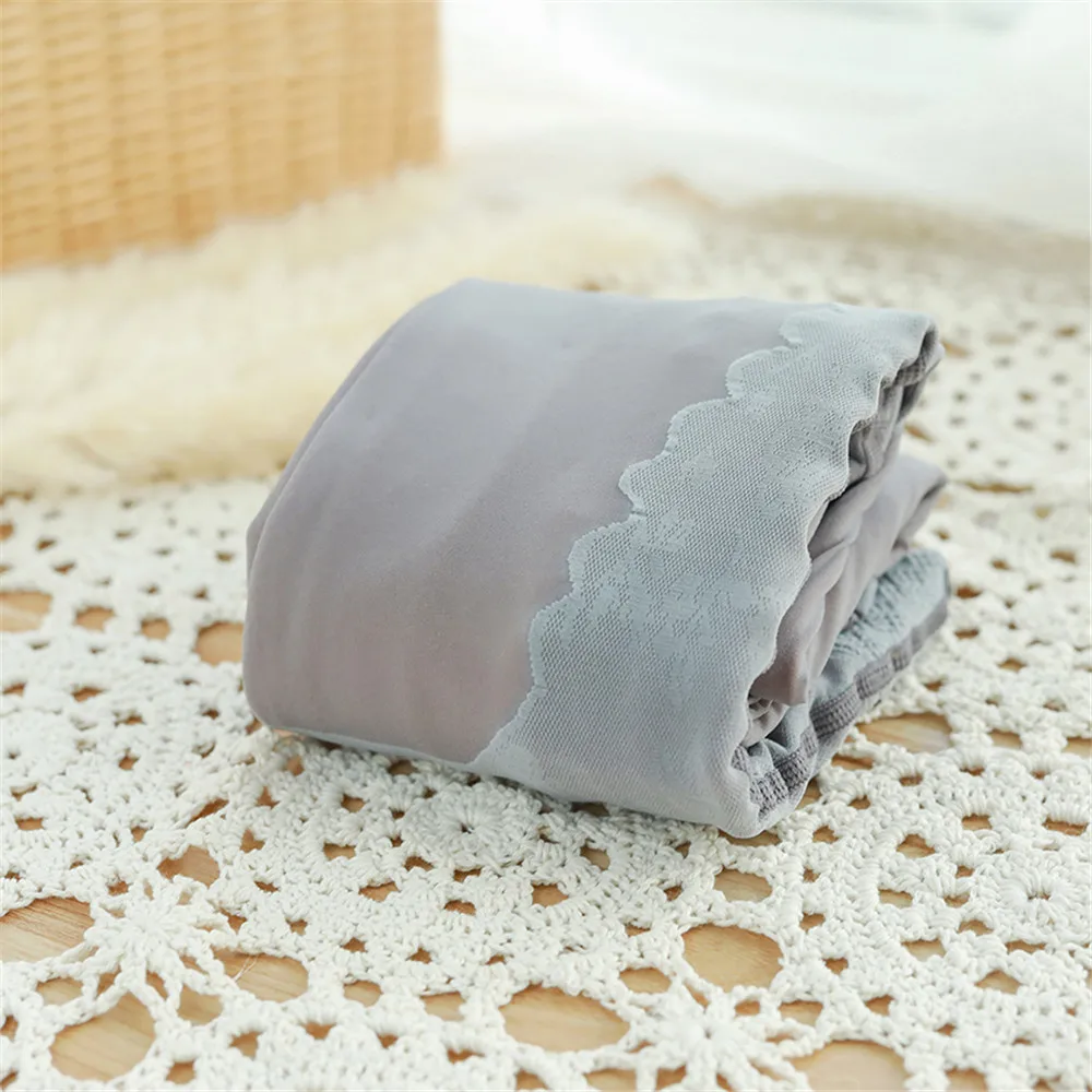 light grey Женские вельветовые зимние плотные флисовые Колготки Осенние теплые колготки для девочек с двойным флисом - Цвет: light grey