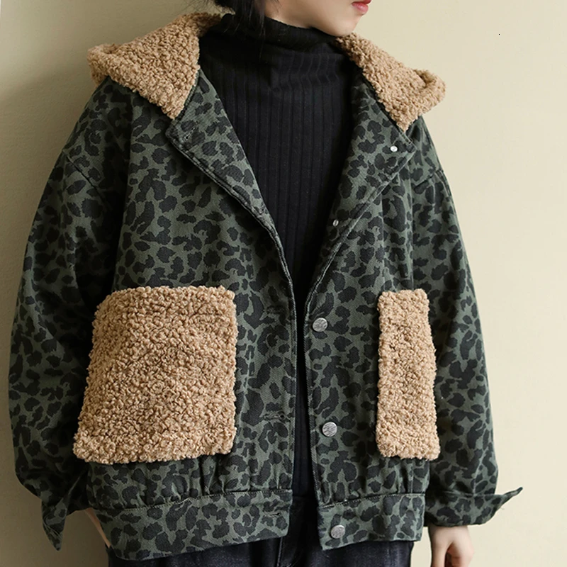 Max LuLu, корейская мода, зимние джинсовые куртки, женская одежда в стиле панк, женские леопардовые стеганые пальто с капюшоном, утепленные меховые парки