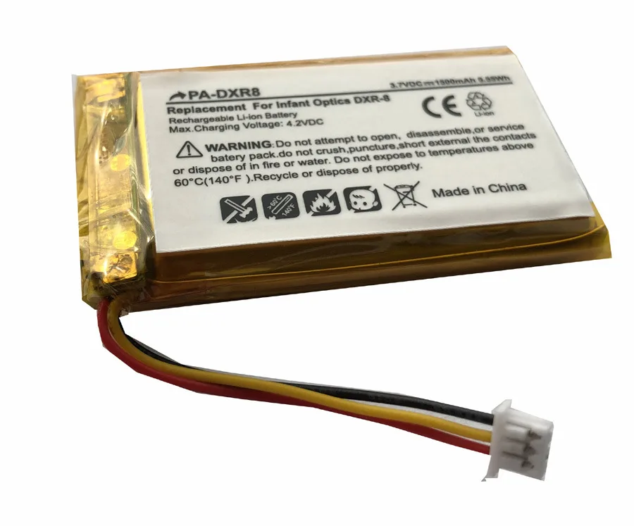 3.7V 1500mAh Battery for Infant Optics DXR-8 Baby monitor battery lithium Rechargeable Accumulator DXR8RLB SP803048 - купить по