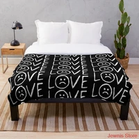 lil peep style love tattoo throw blanket super soft printing family car and sofa bed throws summer office quilts