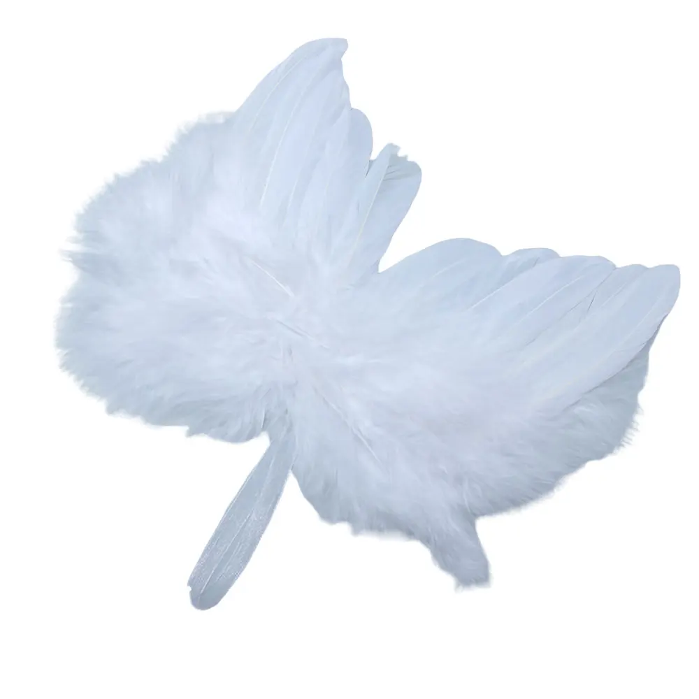 

White Feather Wing Lovely Angel Xmas Tree Decoration Hanging Ornament Home/party/wedding Dance Performance Apparel Accessories