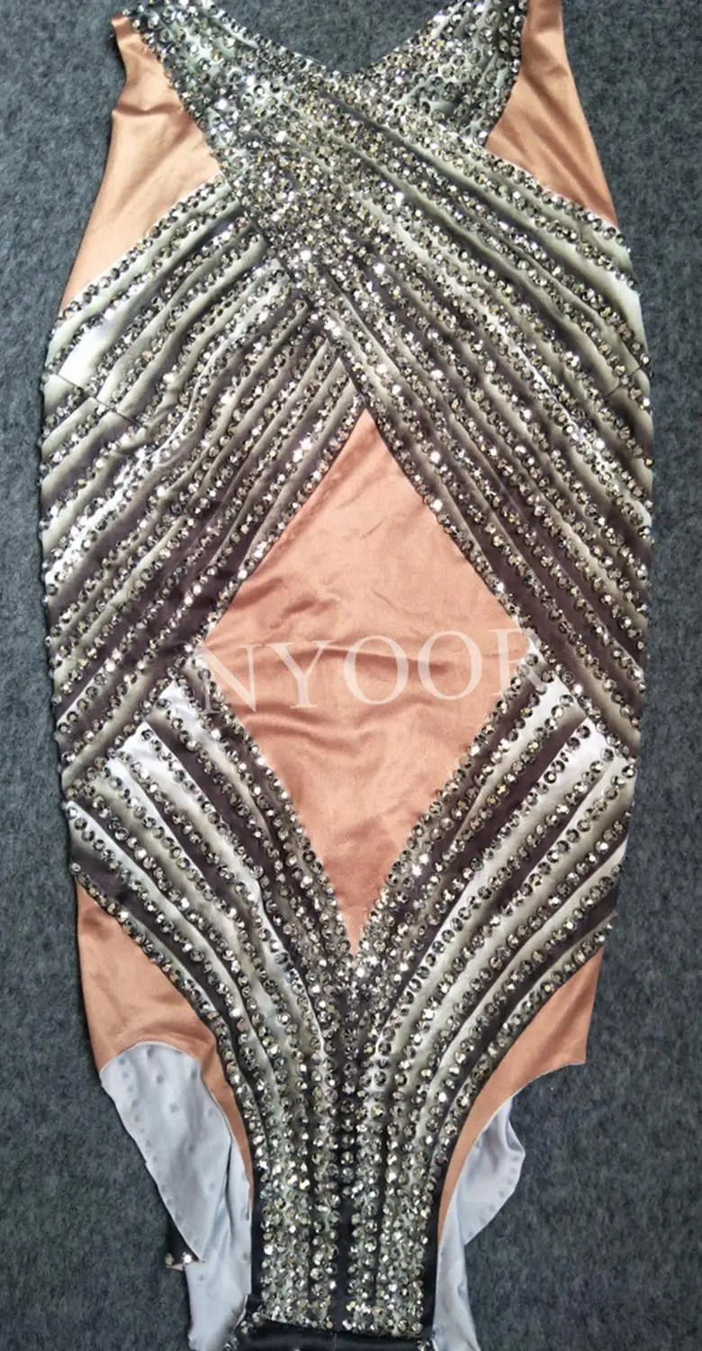 Блестящие стразы женские костюмы для выступлений костюм празднования вечеринки