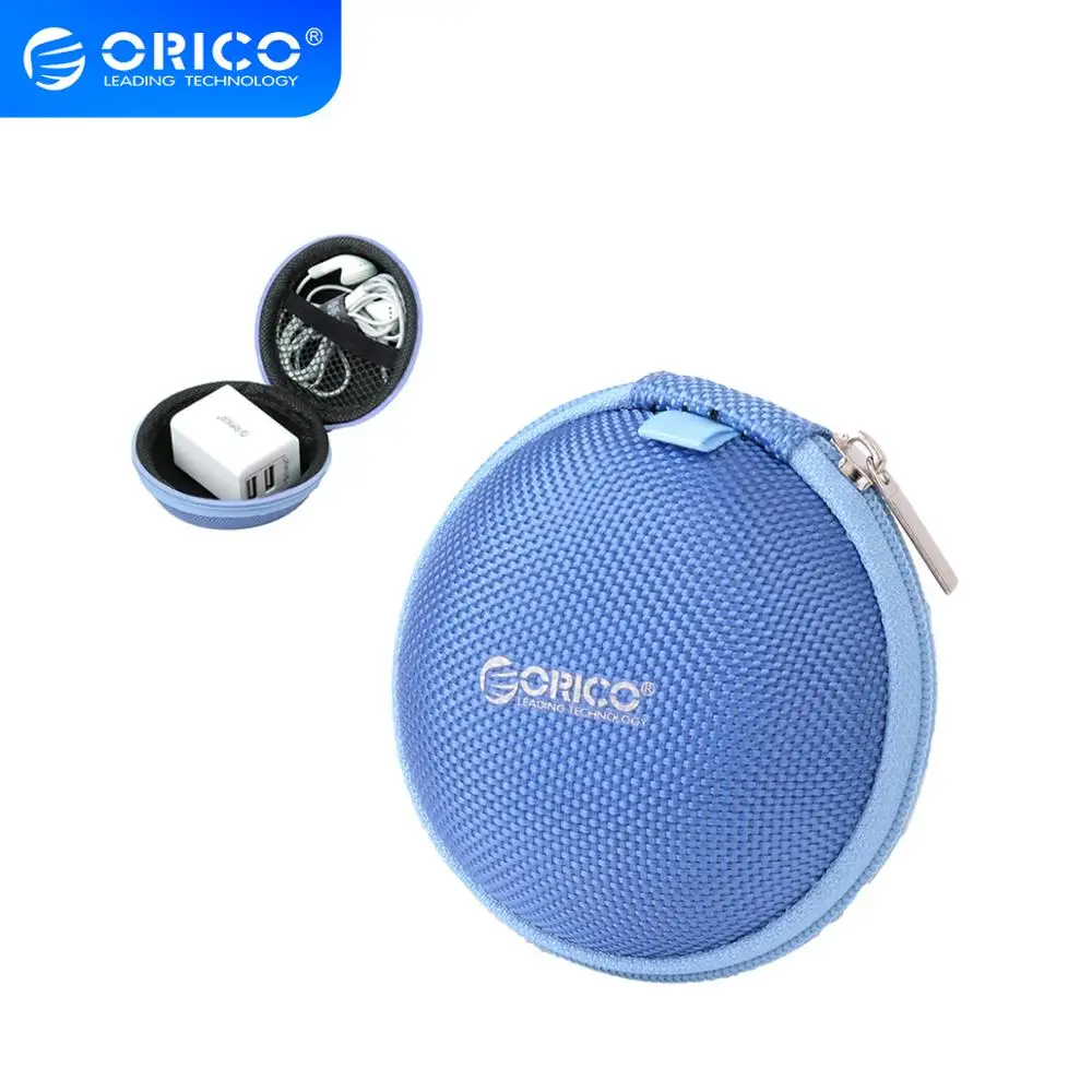 ORICO аксессуары для наушников Мини Круглые сумки USB кабель зарядное устройство SD TF