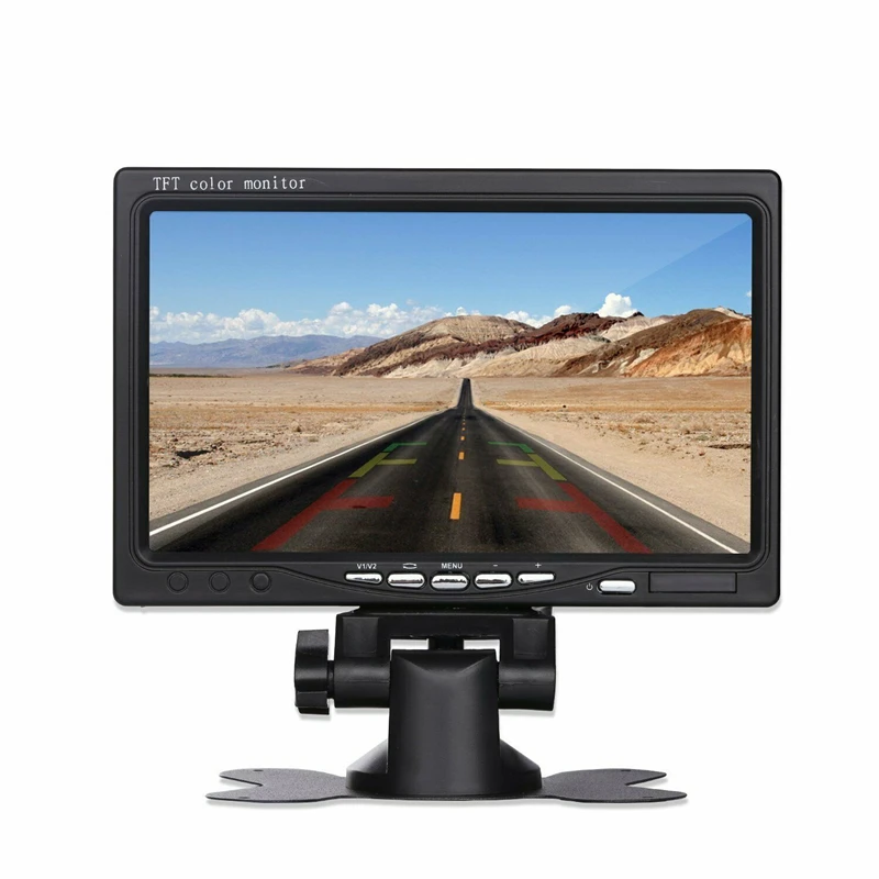 YuanTing 7 ''TFT ЖК-дисплей монитор 800X480 разрешение экран с кронштейном дистанционного управления и 2 AV вход для автомобильной резервной камеры