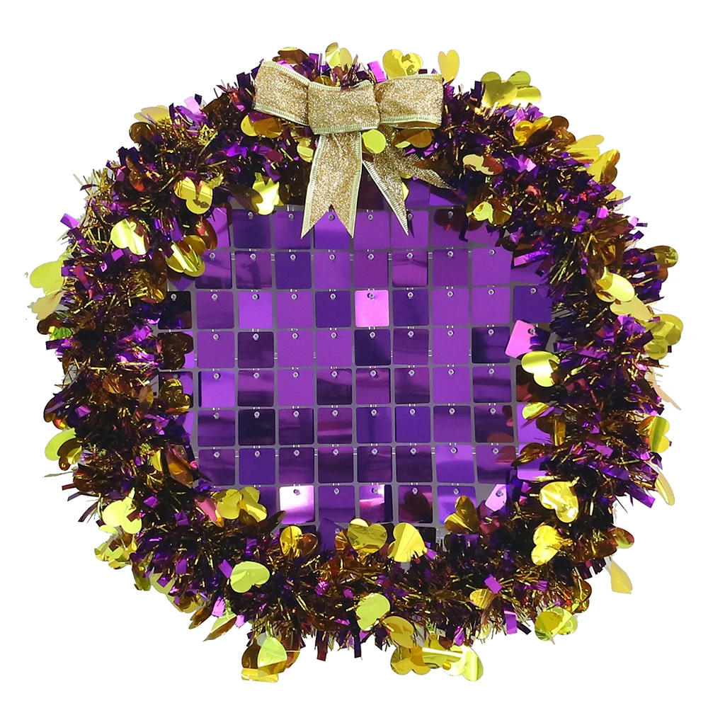 

Purple Garland Wall Decoration Hanging Paintings Fluttering In The Wind, Sequins Glittering Christmas Party Decoration Home