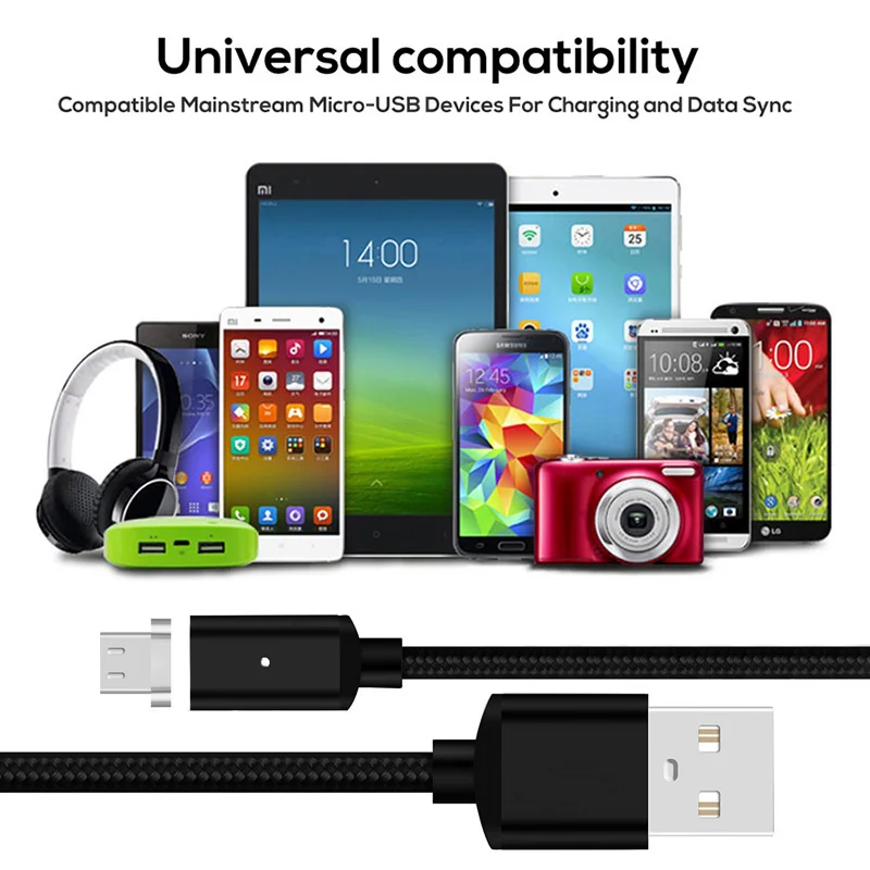 Кабель Micro USB 1 м 2 4 А нейлоновый кабель для быстрой зарядки и передачи данных