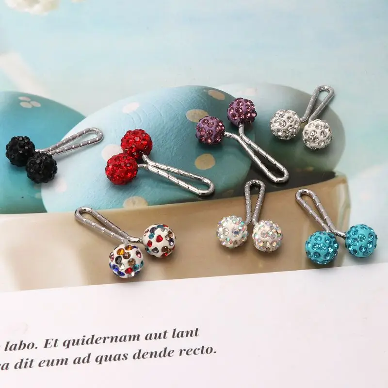 Защитная булавка мусульманский хиджаб зажим для шарфа стразы брошь из шариков