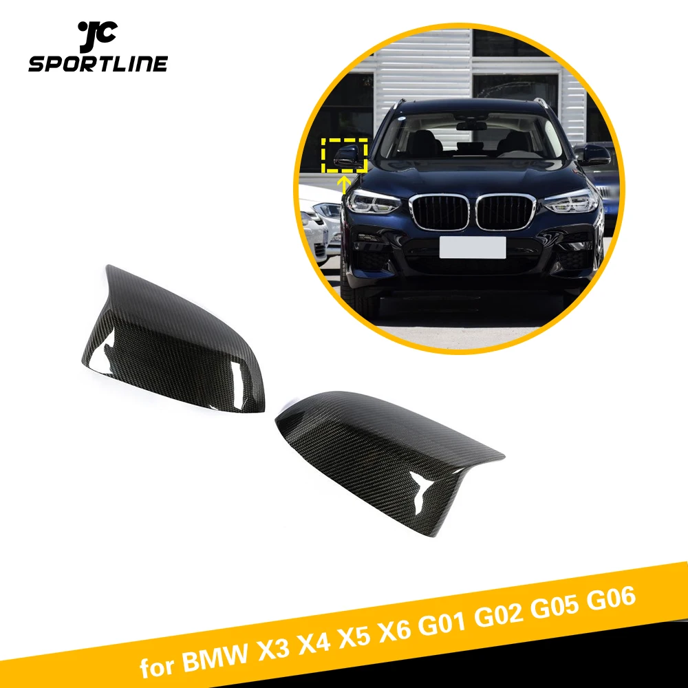 Автомобильные Боковые зеркальные крышки для BMW X3 G01 X4 G02 X5 G05 X6 G06 2019 2020|Зеркала и